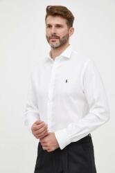Ralph Lauren cămașă din bumbac bărbați, culoarea alb, cu guler italian, slim 712873368 9BYX-KDM03P_00X