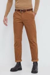 Tommy Hilfiger pantaloni de catifea cord culoarea maro, drept 9BYX-SPM0G4_82X