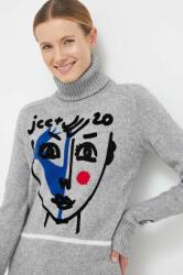 Rossignol pulover de lana JCC femei, culoarea gri, cu guler 9BYX-SWD18S_90X