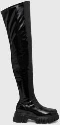 Buffalo cizme Lion Overknee femei, culoarea negru, cu platforma, 1220020 9BYX-OBD3TJ_99X