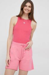 Blauer pantaloni scurti femei, culoarea roz, neted, high waist MPYX-SZD001_30X