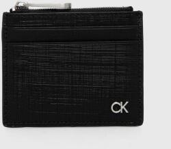 Calvin Klein portofel de piele barbati, culoarea negru 9BYX-PFM071_99X