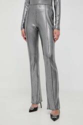 Notes du Nord pantaloni femei, culoarea argintiu, evazati, high waist 9BYX-SPD0JE_SLV