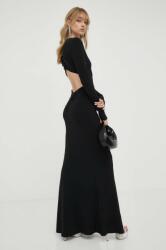 Patrizia Pepe rochie culoarea negru, maxi, drept 9BYX-SUD0GZ_99X