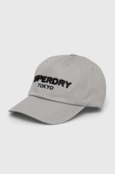 Superdry șapcă de baseball din bumbac culoarea gri, cu imprimeu 9BYX-CAD0CN_90X