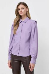 TWINSET camasa femei, culoarea violet, cu guler clasic, regular 9BYX-KDD080_45X
