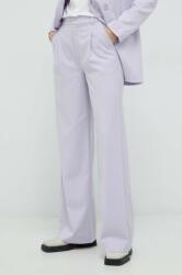 Gestuz pantaloni PaulaGZ femei, culoarea violet, lat, high waist 10906861 PPYX-SPD05W_04X