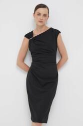 DKNY rochie culoarea negru, midi, drept 9BYX-SUD1FI_99X