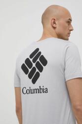 Columbia tricou sport Tech Trail Graphic culoarea gri, cu imprimeu PPYY-TSM1FU_09X