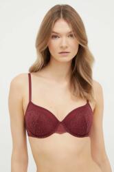 Calvin Klein Underwear sutien culoarea bordo, dantela, neted 9BYX-BID14D_83X