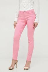 Morgan pantaloni femei, culoarea roz, mulata, high waist PPYX-SPD0ZI_30X