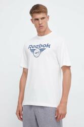 Reebok Classic tricou din bumbac Basketball culoarea bej, cu imprimeu 9BYX-TSM17S_01X