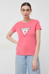 Guess tricou din bumbac culoarea roz 9BY8-TSD032_42B