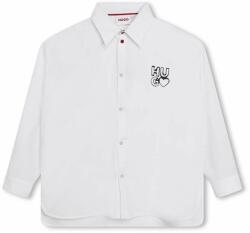 Hugo camasa de bumbac pentru copii culoarea alb 9BYX-KDG009_00X