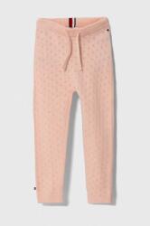 Tommy Hilfiger pantaloni de trening din bumbac pentru bebeluși culoarea roz, neted 9BYX-SPG01H_30X