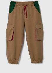 Sisley pantaloni de trening pentru copii culoarea bej, neted 9BYX-SPG02I_08X