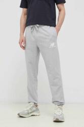New Balance pantaloni de trening culoarea gri, cu imprimeu MP31539AG-9AG PPYX-SPM0JH_09X