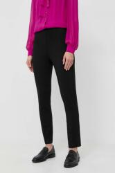 Twinset pantaloni femei, culoarea negru, mulata, high waist 9BYX-SPD0H6_99X