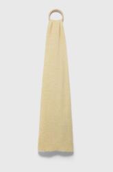 American Vintage esarfa de lana femei, culoarea galben, neted 9BYY-SWD1R8_10X