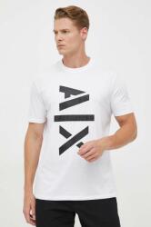 Giorgio Armani tricou din bumbac culoarea alb, cu imprimeu 9BYX-TSM0LA_00X