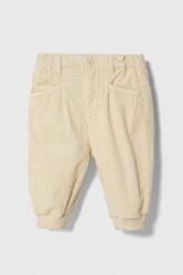 Benetton pantaloni din catifea pentru copii culoarea bej, neted 9BYX-SPB04H_02X