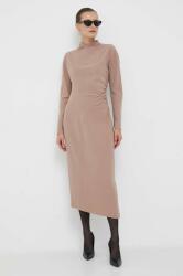 Calvin Klein rochie culoarea bej, maxi, evazati 9BYX-SUD1DH_80X
