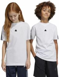 Adidas tricou de bumbac pentru copii U FI 3S culoarea alb, cu imprimeu PPYX-TSB00C_00X