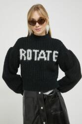ROTATE pulover de lana femei, culoarea negru, călduros PPYX-SWD0B9_99X