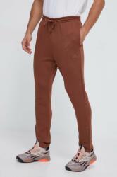 adidas pantaloni de trening culoarea maro, neted 9BYX-SPM07I_88X