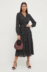 PINKO rochie culoarea negru, midi, evazati 9BYX-SUD0AK_99A