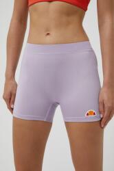 Ellesse pantaloni scurti femei, culoarea violet, neted, medium waist PPYY-SZD14N_54X