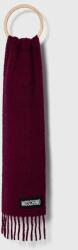 Moschino esarfa de lana culoarea bordo, neted 9BYX-SAD02N_93X