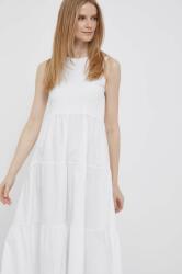 DEHA rochie culoarea alb, midi, evazati PPYX-SUD2DT_00X