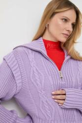 Patrizia Pepe pulover femei, culoarea violet, cu guler 9BYX-SWD14B_04X