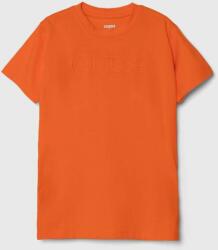 GUESS tricou copii culoarea portocaliu, neted 9BYX-TSB001_28X