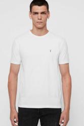 AllSaints tricou din bumbac culoarea alb, neted 9BYY-TSM1S4_00X