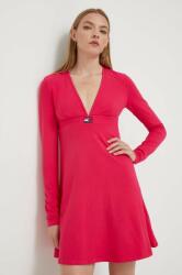 Tommy Hilfiger rochie culoarea roz, mini, evazați DW0DW16484 9BYX-SUD18R_42X