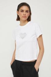 Juicy Couture tricou din bumbac culoarea alb 9BYX-TSD101_00X