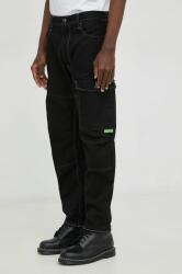 G-Star RAW pantaloni Barbati, culoarea negru, cu fason cargo PPYX-SPM0EO_99X