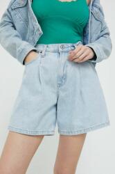 Abercrombie & Fitch pantaloni scurti jeans femei, neted, high waist PPYX-SZD04H_50X