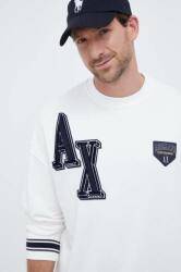 Giorgio Armani bluza barbati, culoarea alb, cu imprimeu 9BYX-BLM0K4_00X