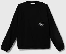 Calvin Klein bluza copii culoarea negru, neted 9BYX-BLG05I_99X