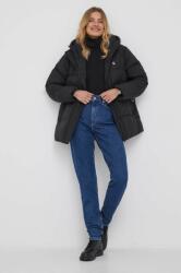 Calvin Klein Jeans geaca femei, culoarea negru, de iarna, oversize 9BYX-KUD1JO_99X