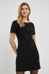 Patrizia Pepe rochie culoarea negru, mini, drept PPYX-SUD0J7_99X