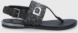 DKNY sandale de piele femei, culoarea negru PPYY-OBD2HT_99X
