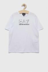 Giorgio Armani tricou de bumbac pentru copii culoarea alb, cu imprimeu 9BYX-TSB023_00X