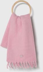 Tommy Jeans esarfa de lana culoarea roz, neted 9BYX-SAD0AG_30X