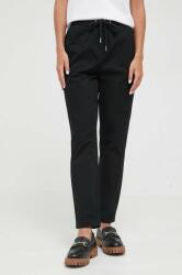 Medicine pantaloni femei, culoarea negru, fason chinos, medium waist ZBYX-SPD020_99X