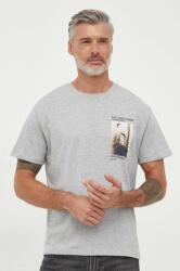 Pepe Jeans tricou Wilfredo barbati, culoarea gri, cu imprimeu 9BYX-TSM0U3_90X