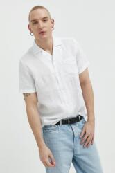 HUGO BOSS cămașă de in culoarea alb, regular 50490761 PPYX-KDM0P3_00A